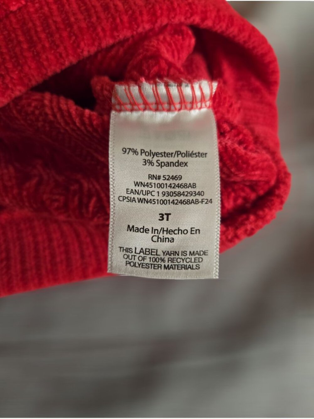 Wonder Nation Red Girls Chenille Knit Sweater Size 3T- NWT - Picture 5 of 5